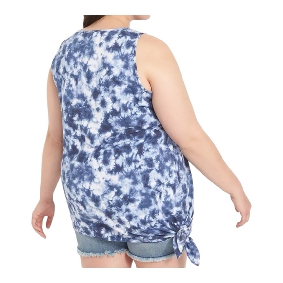 Lane Bryant "USA" Tie-Dye Knotted Waist T Shirt Tank in Size 18/20 NEW - Picture 2 of 16